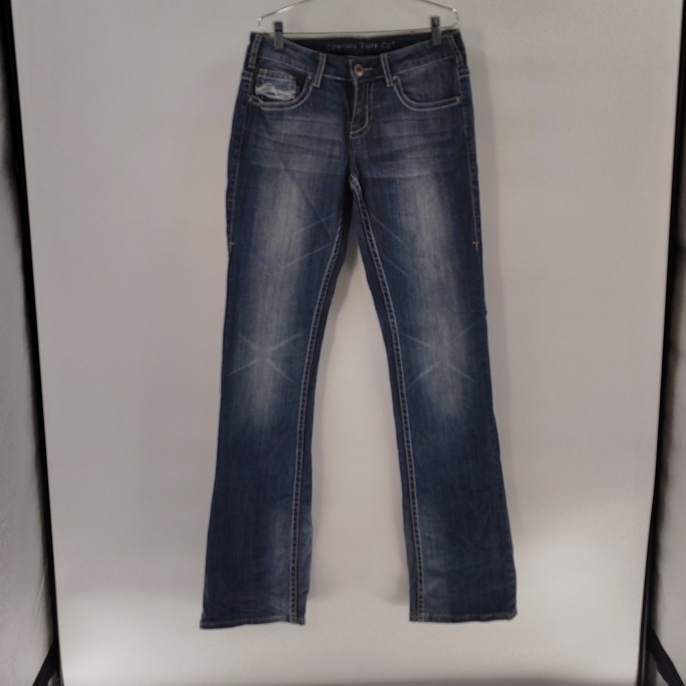 Cowgirl Tuff Don't Fence Me In Denim Jeans Size 28 Stretch Mid Rise